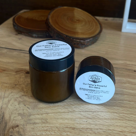 Powerful Skin Salve - For Open Wounds & Skin Issues, 1-4oz, Our Father's Farm