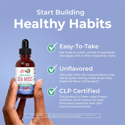 Sea Moss Liquid Extract, 1oz, MaryRuth Organics
