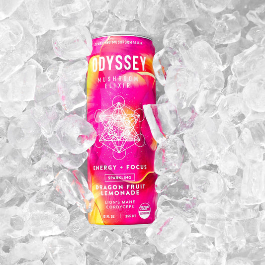 Dragon Fruit Lemonade Sparkling Mushroom Elixir - ENERGY + FOCUS, Odyssey