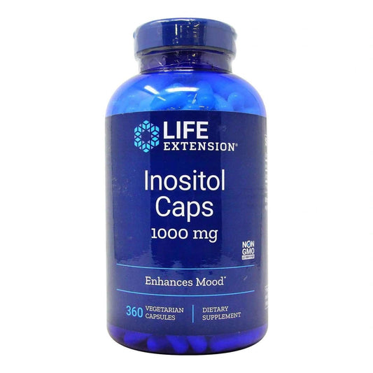 Inositol Caps, 1000MG, Enhances Mood, 360 Capsules, Life Extension