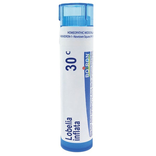 Lobelia Inflata 6C, 30C, 200CK, 1M, Homeopathic Medicine to Relieve Nausea from Tobacco Withdrawal, Boiron, 80 Pills (Pill Size #40)