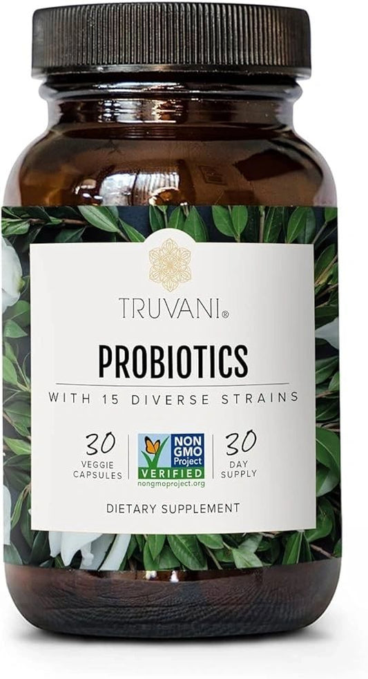 Probiotics With 15 Diverse Strains, 30 Tablets, Truvani