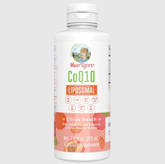 CoQ10 Liposomal, Citrus Peach, 7.6oz, Mary Ruth's