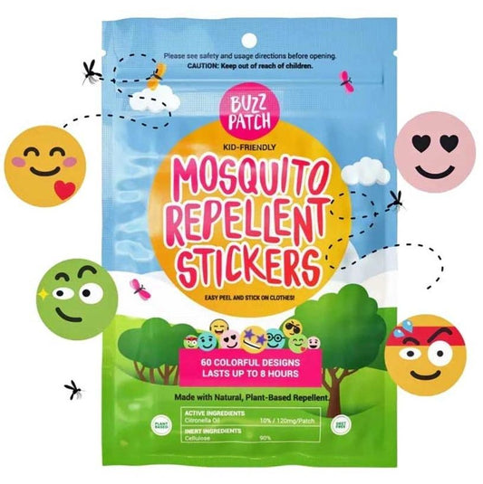 Mosquito Repellent Stickers, 24 Colorful Designs