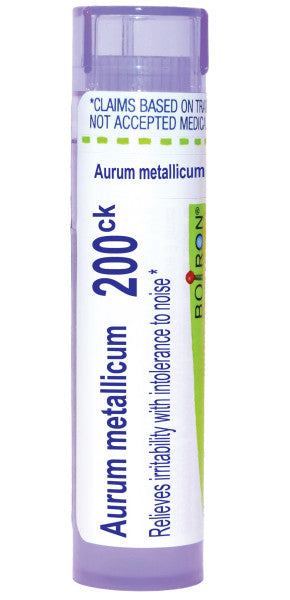 Aurum Metallicum 30C, 200CK, 1M, Homeopathic Medicine for Irritability, Boiron, 80 Pills, (Pill Size #40)