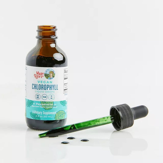 Chlorophyll Liquid Drops, Peppermint Flavored, 2oz, MaryRuth Organics