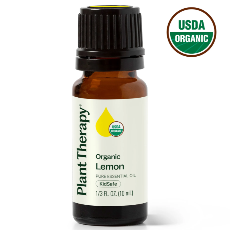 Organic Lemon Essential Oil, 10ml, Plant Therapy
