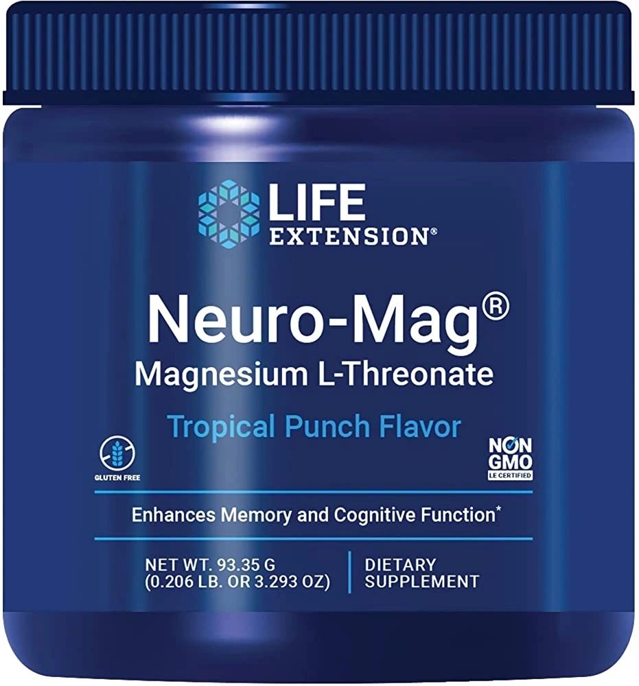 Neuro-Mag, Magnesium L-Threonate, Tropical Punch Flavor, Life Extension