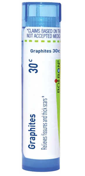 Graphites 30C, 200CK, 1M, Homeopathic Medicine for Targeted Relief of Fissures and Thick Scars Boiron, 80 Pills (Pill Size #40)