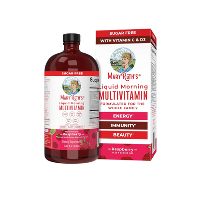 Liquid Morning Multivitamin, Raspberry, 15.22-32oz, MaryRuth Organics