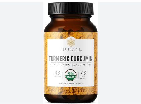 Turmeric Curcumin With Organic Black Pepper, 90 Tablets, Truvani