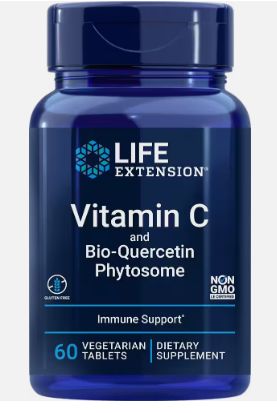 Vitamin C and Bio-Quercetin Phytosome, Immune Support, 60 Capsules, Life Extension