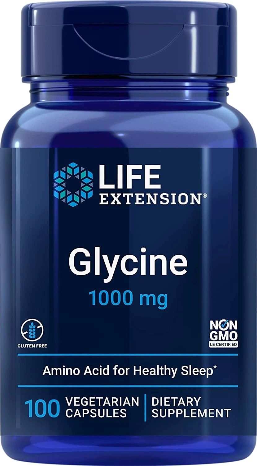 Glycine, 1000 mg, 100 Vegetarian Capsules, Life Extension