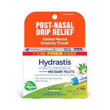 Hydrastis Canadensis 6C Meltaway Pellets, Post-Nasal Drip Relief, 1 Free Tube Inside, Boiron