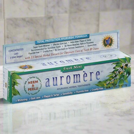 Fresh Mint Herbal Toothpaste, 4.16 oz, Auromere Ayurvedic Imports