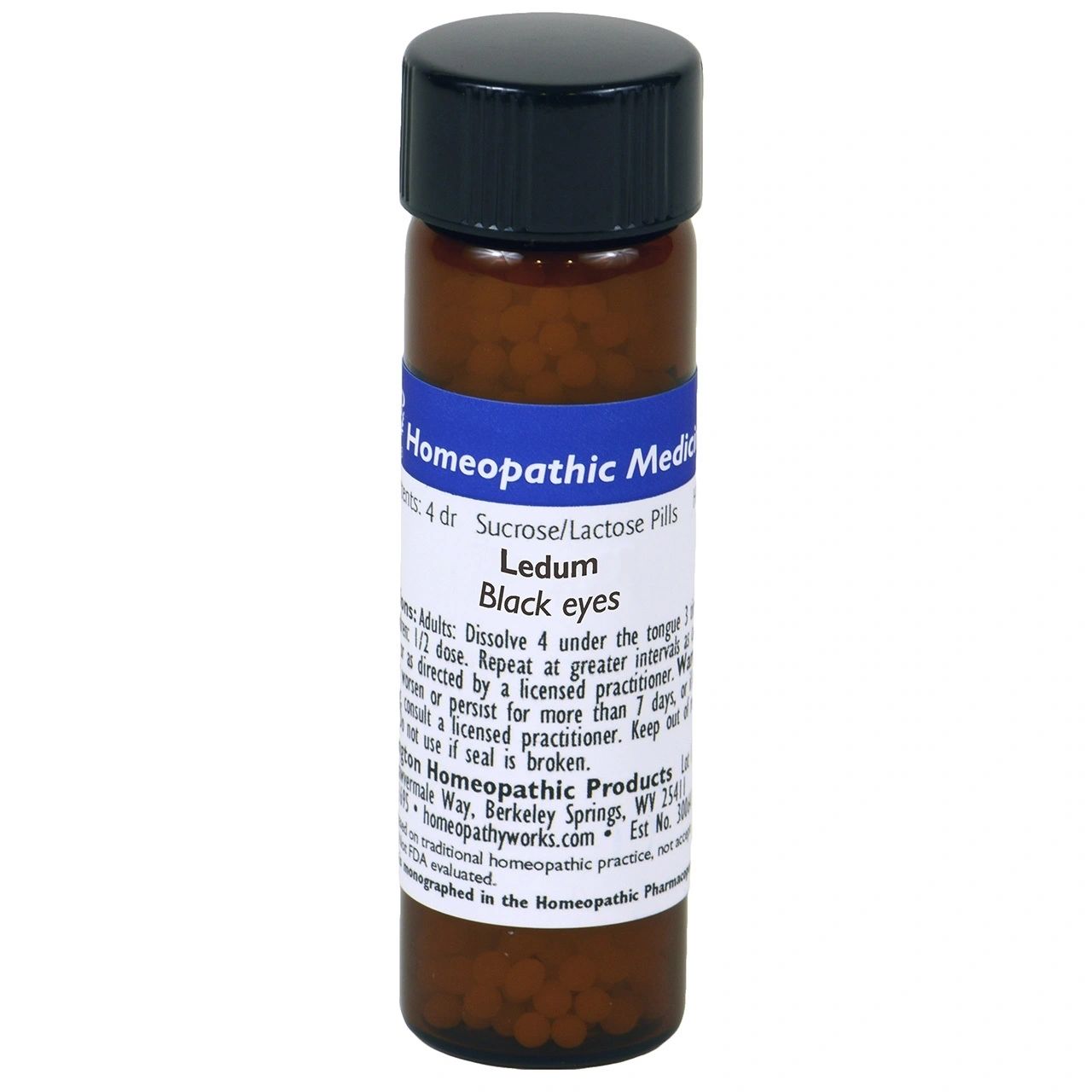 Ledum Palustre 30C, 200C, Homeopathic Medicine for Black Eyes, WHP, 900 Count