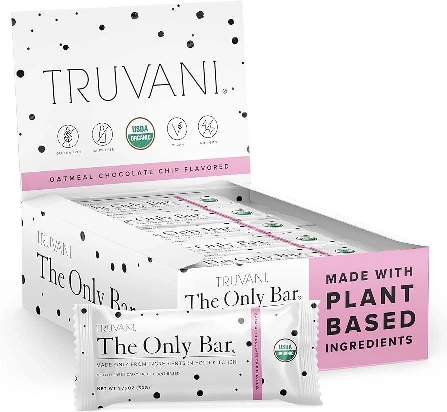 The Only Bar, Oatmeal Chocolate Chip, Gluten Free, Dairy Free, Truvani