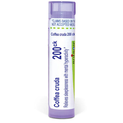 Coffea Cruda 30C, 200CK, Homeopathic Medicine for Sleeplessness with Hyperactivity, Boiron, 80 Pills (Pill Size #40)