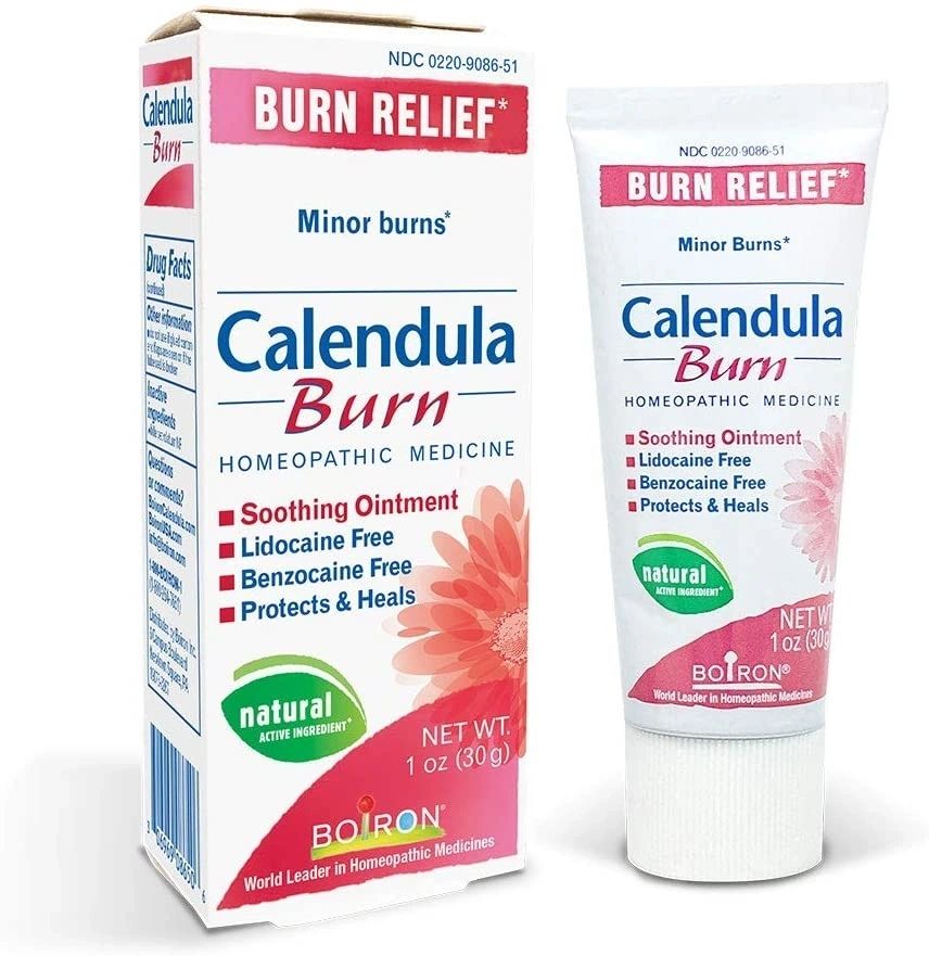 Calendula Burn, Homeopathic Soothing Ointment for Minor Burns, Boiron