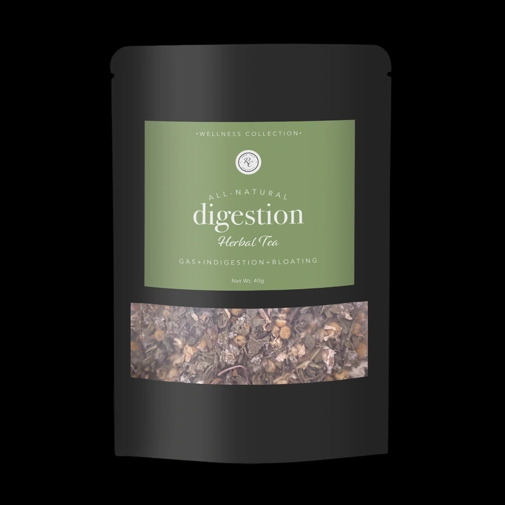 Digestion Herbal Tea, Gas + Indigestion + Bloating, 40g, Rowe Casa Organics