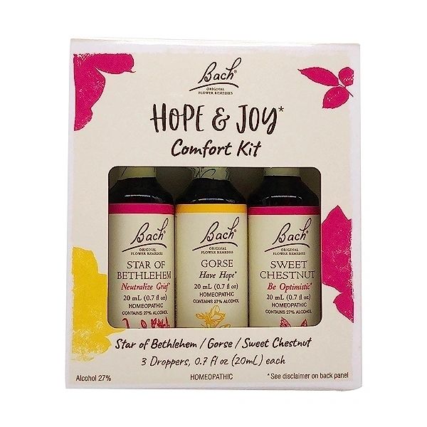 Hope & Joy Comfort Kit, Star Of Bethlehem, Gorse, Sweet Chestnut, 3 Droppers, 20mL Each, Bach