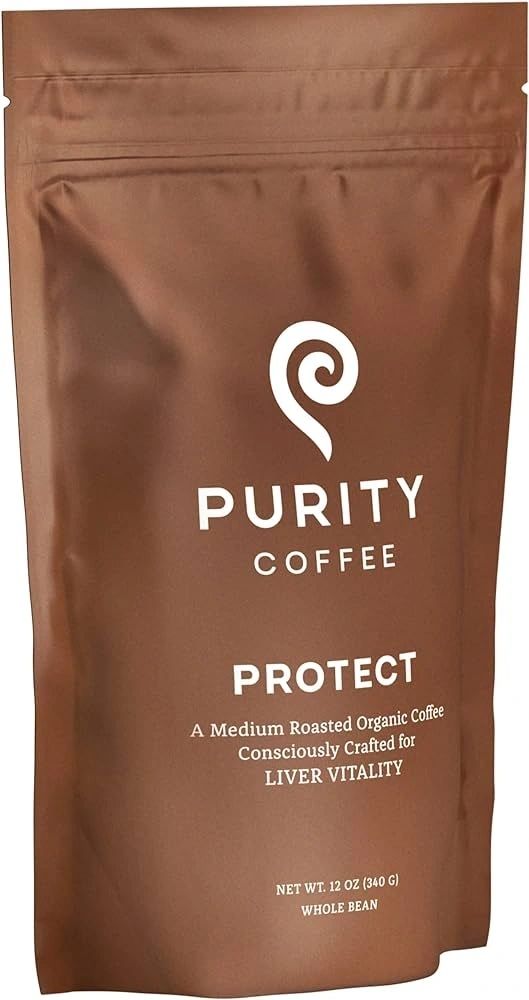 PROTECT: Medium Roasted Organic Whole Bean Coffee, 12oz, Purity