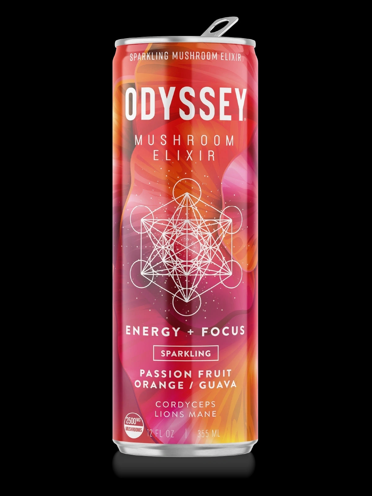 ENERGY + FOCUS - Passion Fruit, Orange, Guava Sparkling Mushroom Elixir