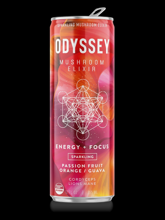 ENERGY + FOCUS - Passion Fruit, Orange, Guava Sparkling Mushroom Elixir