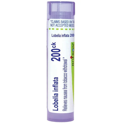Lobelia Inflata 6C, 30C, 200CK, 1M, Homeopathic Medicine to Relieve Nausea from Tobacco Withdrawal, Boiron, 80 Pills (Pill Size #40)