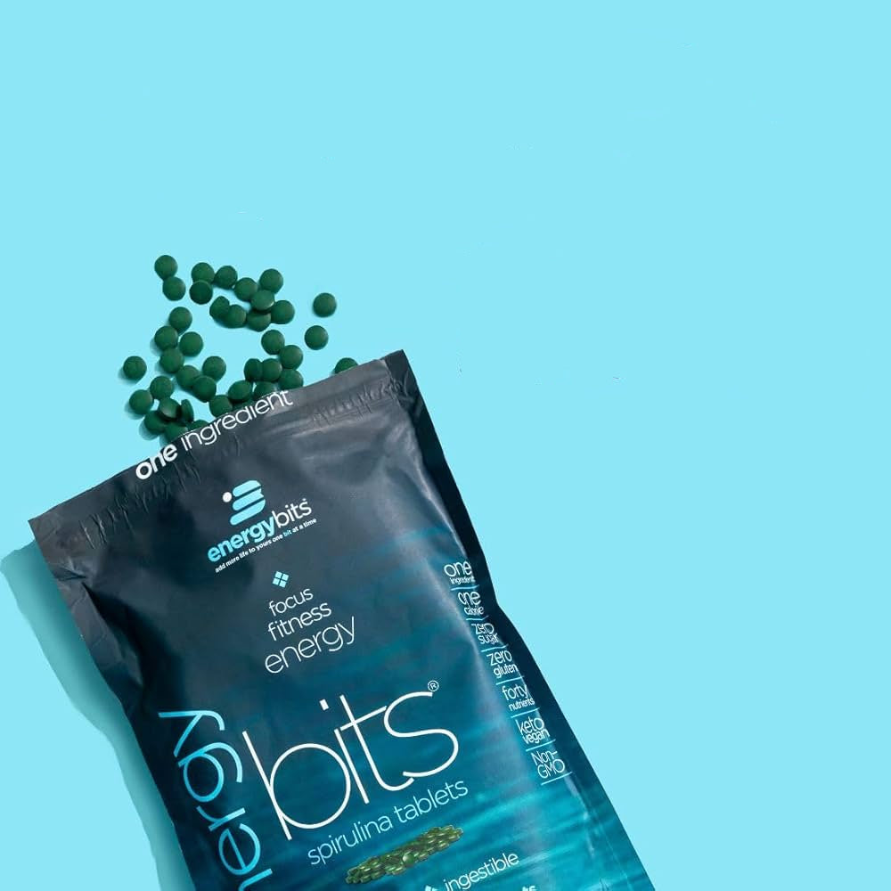 Focus Fitness Energy Bits, Spirulina Algae Tablets