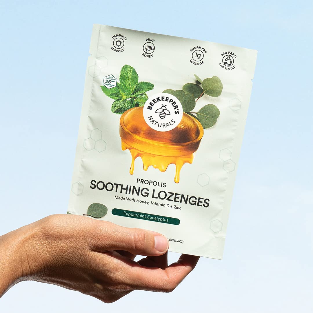 B. Soothed Throat Lozenges, for Immune Support, Beekeeper's Naturals