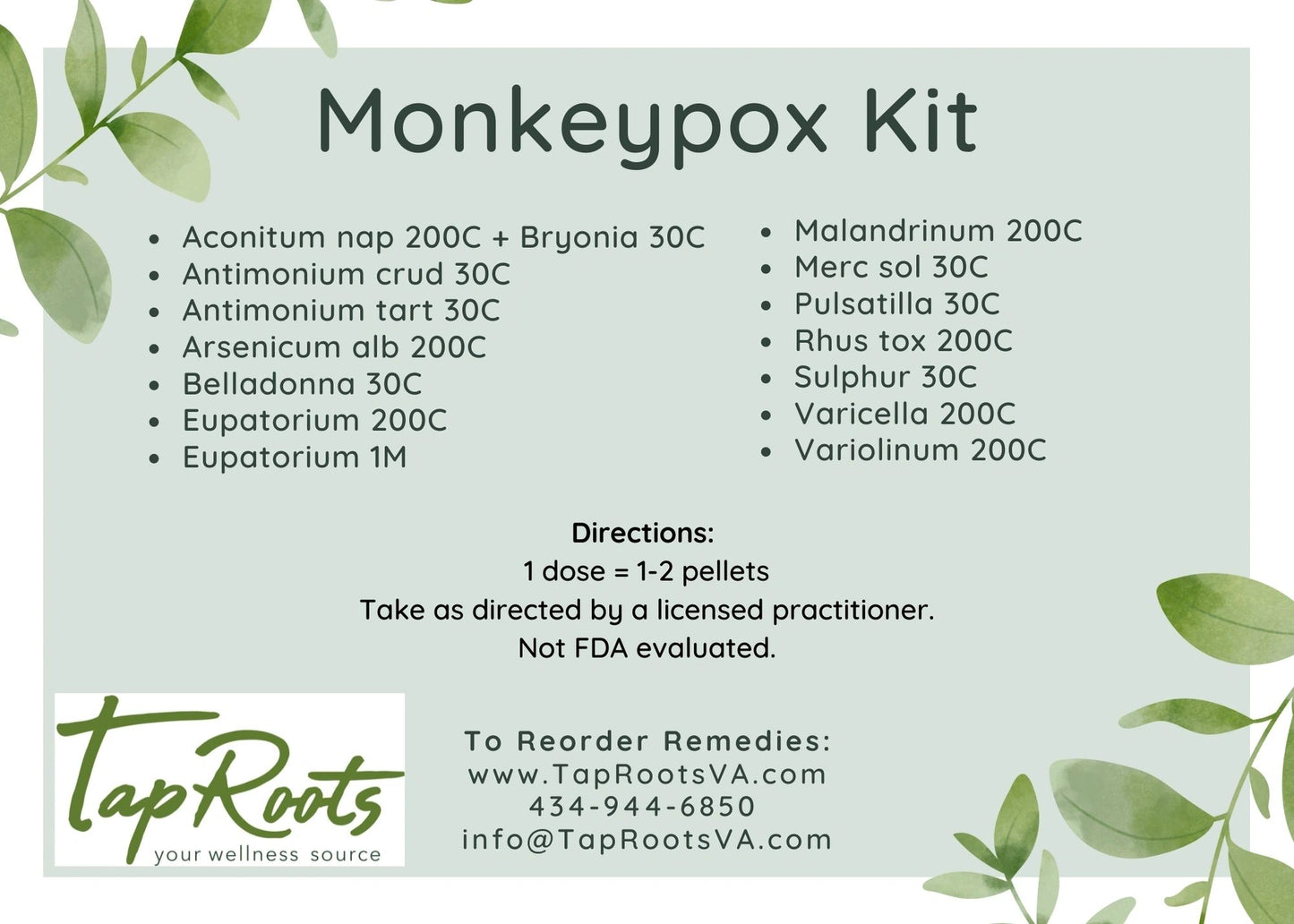 Monkeypox Homeopathic Kit