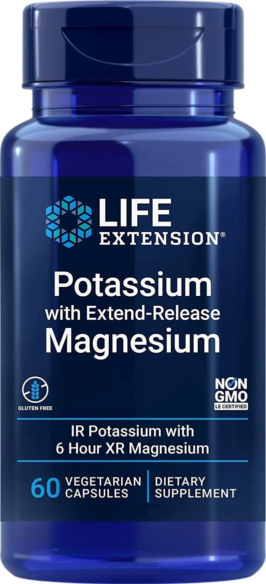 Potassium with Extended-Release Magnesium, 60 Vegetarian Capsules, Life Extension