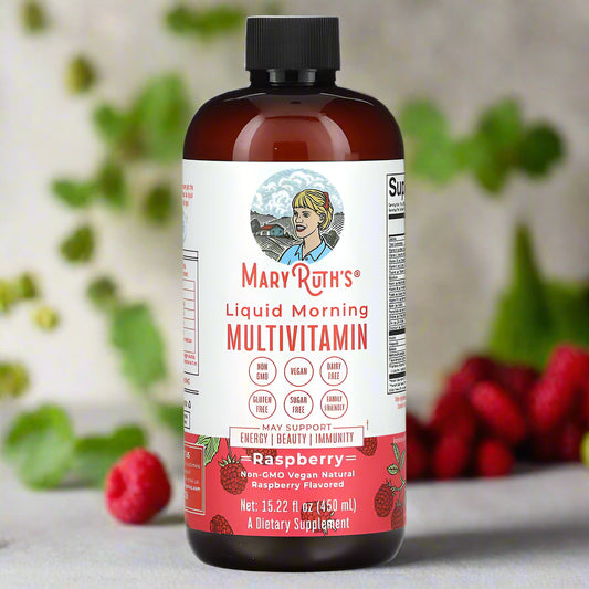 Liquid Morning Multivitamin, Raspberry, 15.22-32oz, MaryRuth Organics