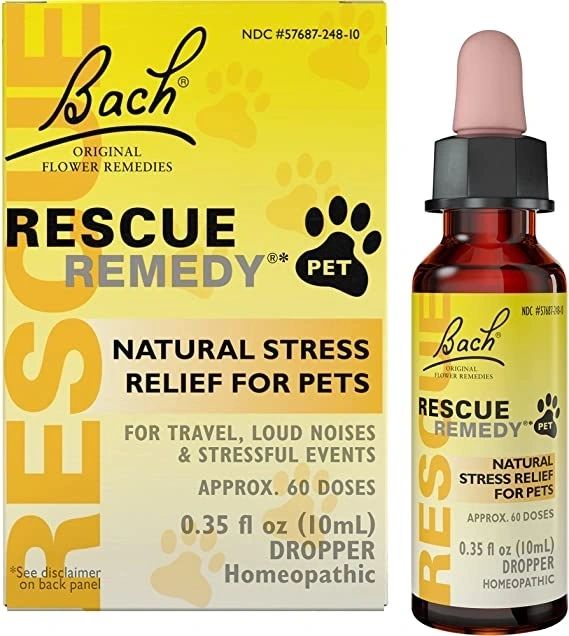 Bach Rescue Remedy Pet Dropper, Natural Stress Relief for Pets, 20mL