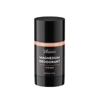 Men's Magnesium Deodorant, Cedarwood Spice, 5oz, Just Ingredients