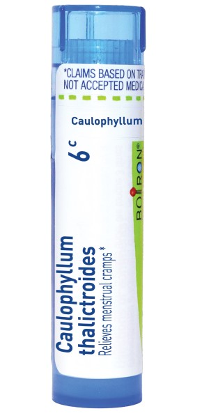 Caulophyllum Thalictroides 6C, 30C, 200CK, Homeopathic Medicine for Menstrual Cramps, Boiron, 80 Pills (Pill Size #40)