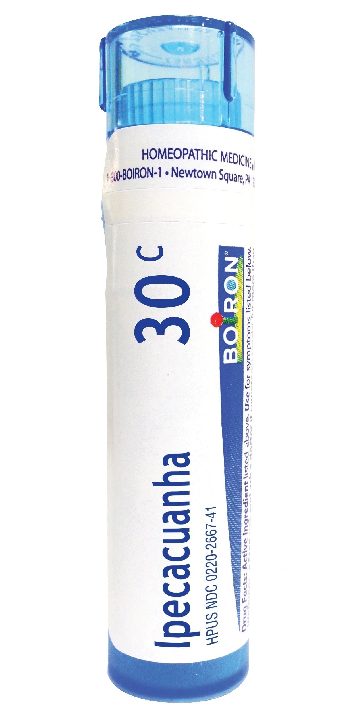 Ipecacuanha 30C-200C, Boiron, 80 Pills (Pill Size #40)