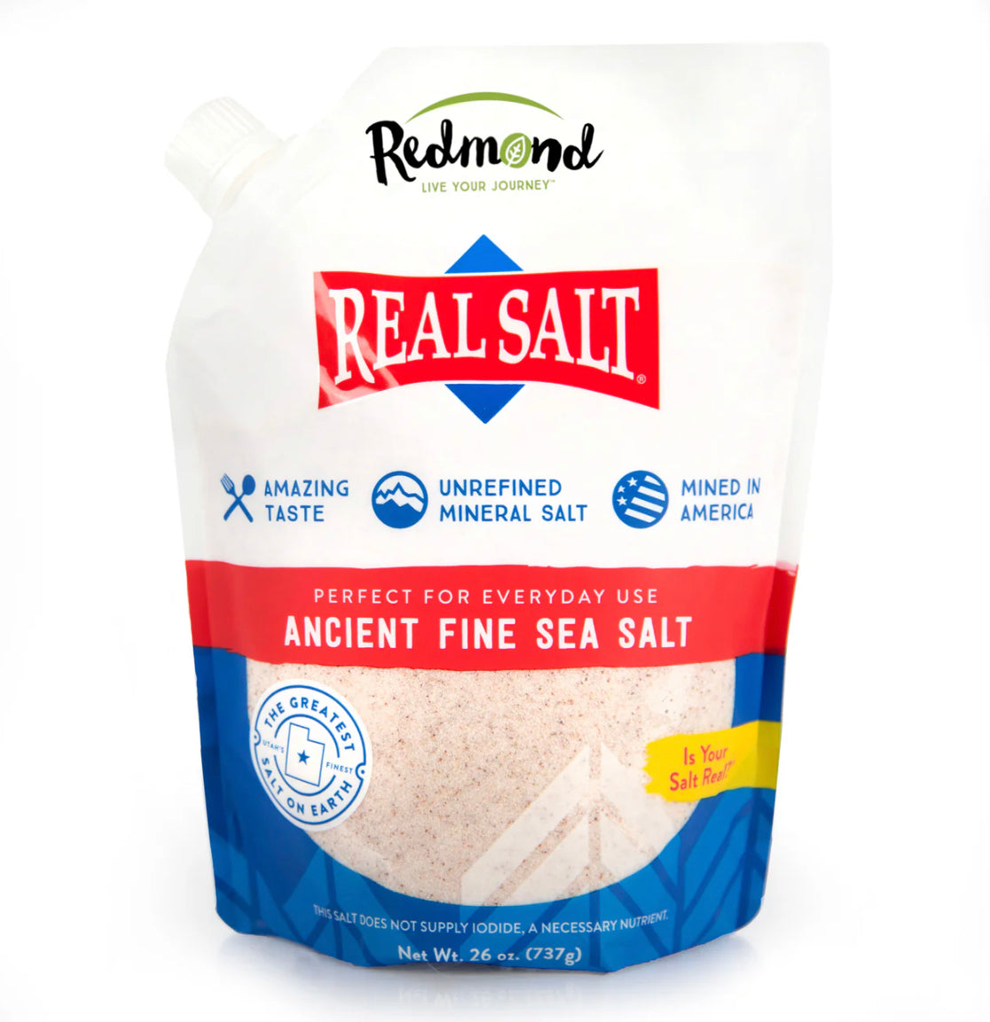 Real Salt Fine Refill Pouch, Redmond Life