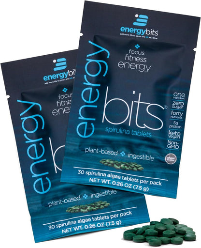 Focus Fitness Energy Bits, Spirulina Algae Tablets