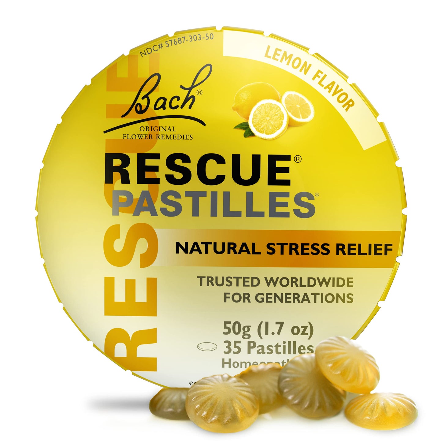 Bach Rescue Pastilles, Natural Stress Relief, 35 Pastilles