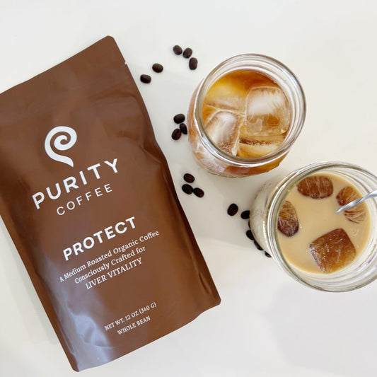 PROTECT: Medium Roasted Organic Whole Bean Coffee, 12oz, Purity