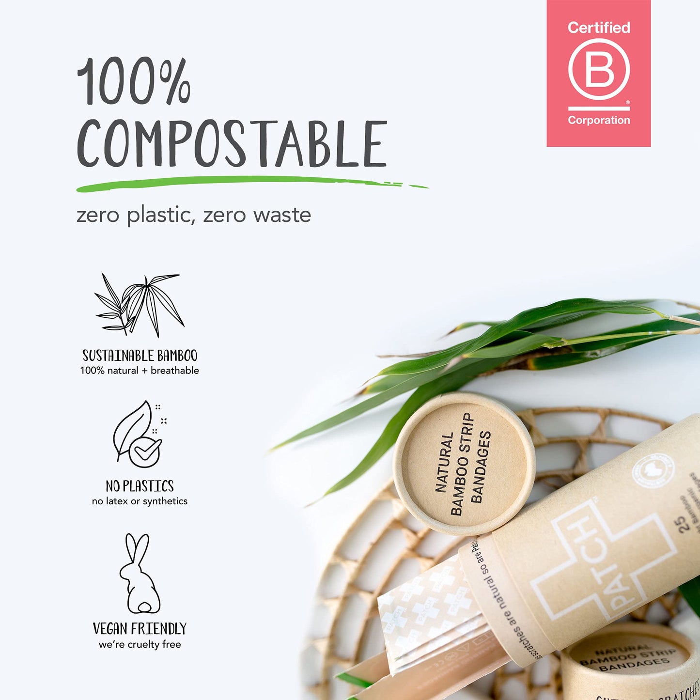 Bamboo Bandages, 25ct, PATCH