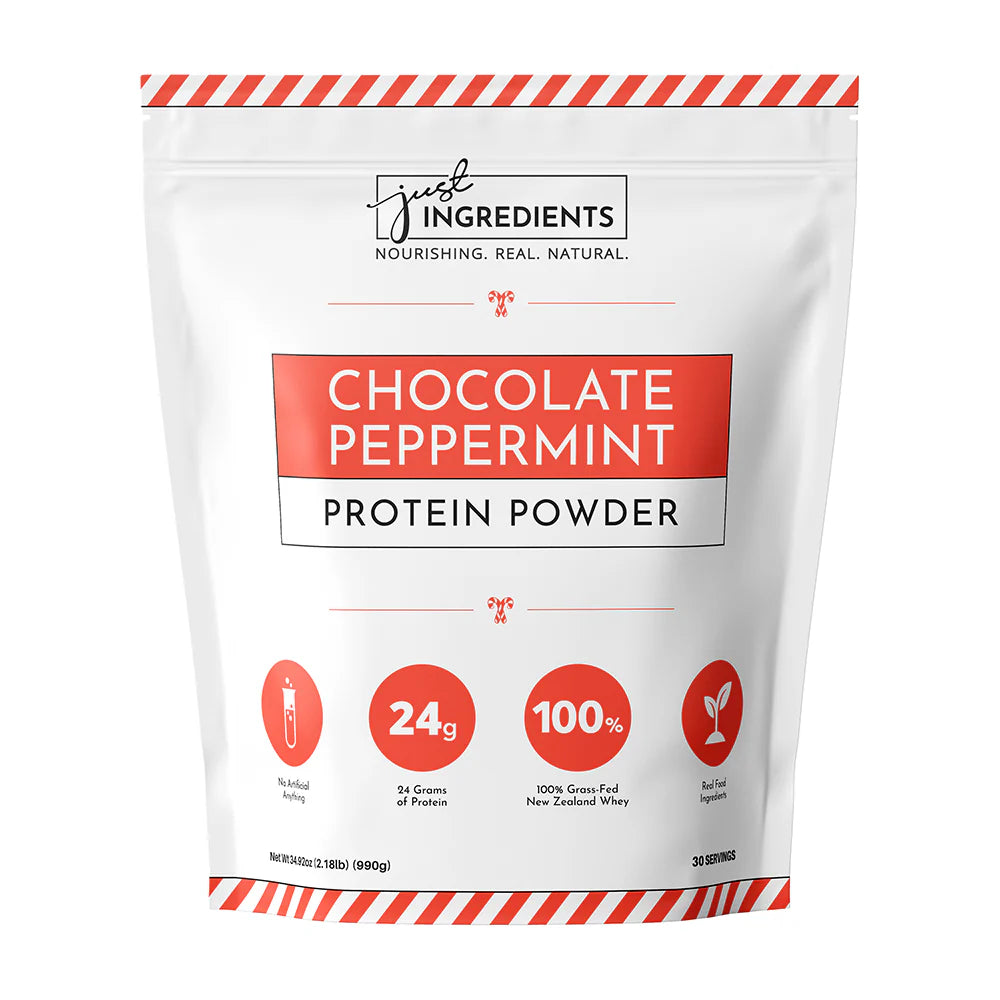 Chocolate Peppermint Protein Powder, 30 Servings, Just Ingredients