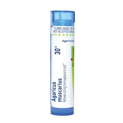 Agaricus Muscarius 30C, 200CK, Homeopathic Medicine for Itching from Exposure to Cold, Boiron, 80 Pills (Pill Size #40)