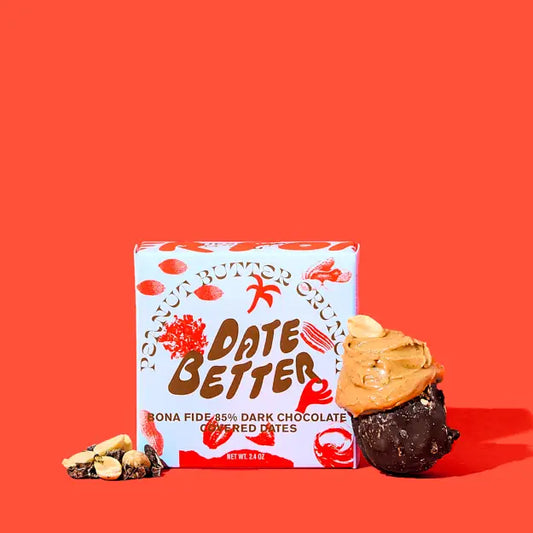 Peanut Butter Crunch, Chocolate Covered Dates, Date Better Snacks