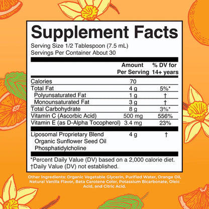 Megadose Vitamin C, Citrus + Vanilla Flavor, 7.6oz, MaryRuth Organics