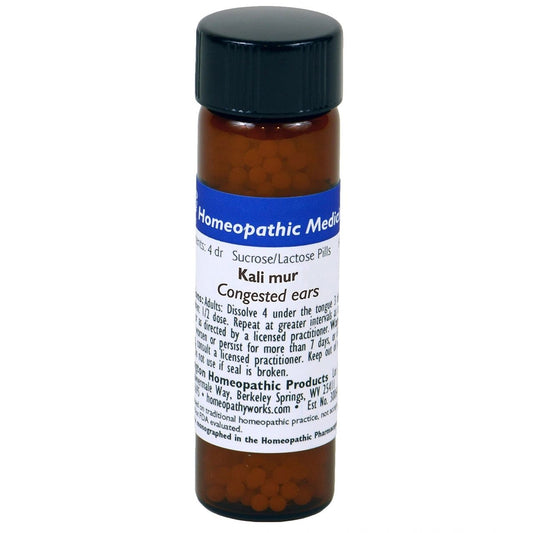 Kali Muriaticum 30C, 200C, Homeopathic Medicine for Congested Ears, WHP, 900 Count