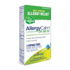 AllergyCalm On the Go, Homeopathic Medicine for Year-Round Allergy Relief and Non-Drowsy, 2 Tubes (Approx. 80 Pellets Per Tube), Boiron