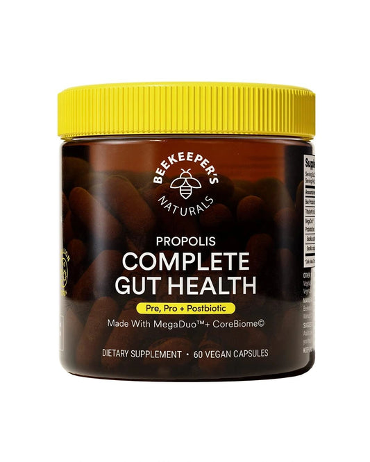 3 - In - 1 Complete Gut Health, Pre + Pro + Postbiotic, Beekeeper's Naturals